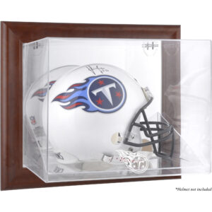Tennessee Titans Brown Framed Wall-Mountable Logo Helmet Case