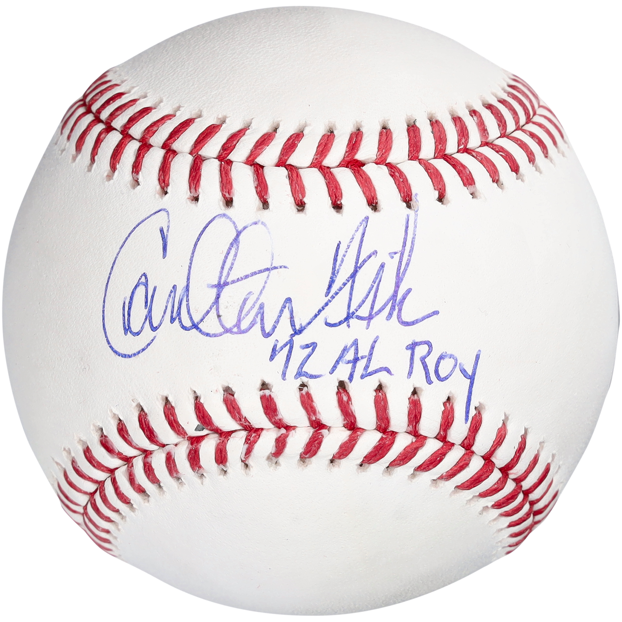 Carlton Fisk Boston Red Sox Autographed Baseball with "1972 AL ROY" Inscription