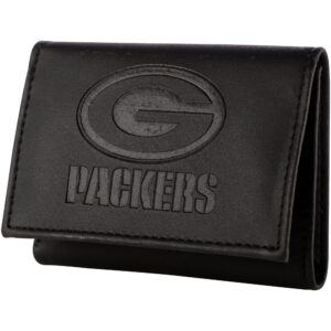 Men's Black Green Bay Packers Hybrid Tri-Fold Wallet