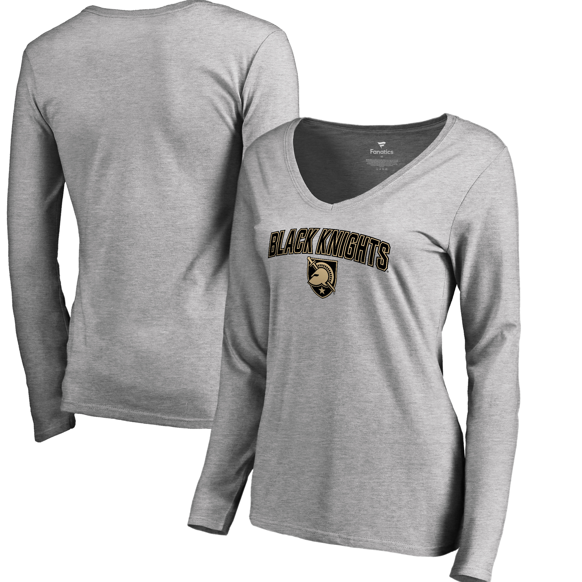 Women's Ash Army Black Knights Proud Mascot Long Sleeve T-Shirt - Image 2