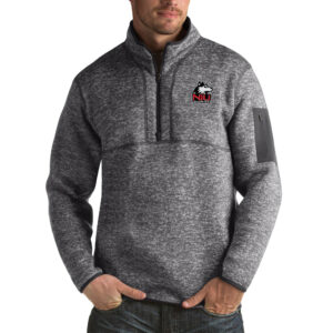 Men's Antigua Charcoal Northern Illinois Huskies Fortune Big & Tall Quarter-Zip Pullover Jacket