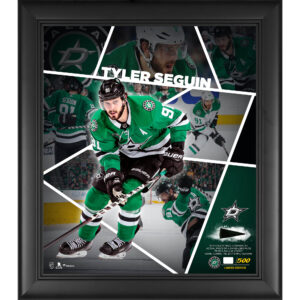 Tyler Seguin Dallas Stars Framed 15'' x 17'' Impact Player Collage with a Piece of Game-Used Puck - Limited Edition of 500