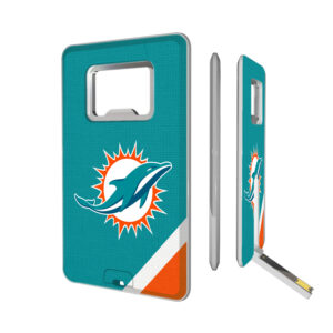 Miami Dolphins Diagonal Stripe Credit Card USB Drive & Bottle Opener