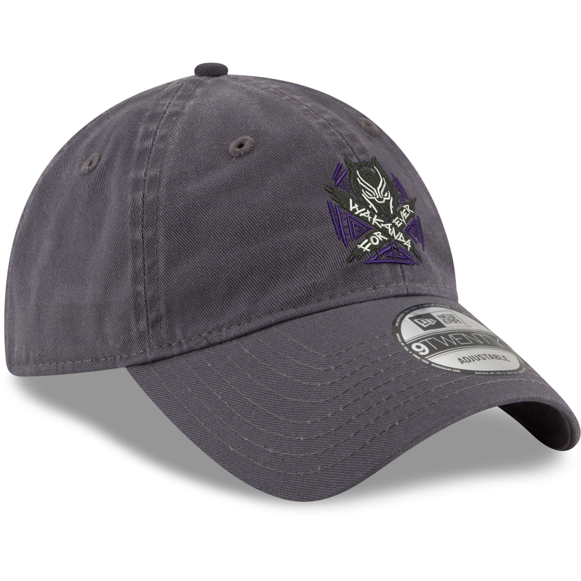 Men's New Era Charcoal Black Panther Wakanda Forever 9TWENTY Adjustable Hat - Image 4