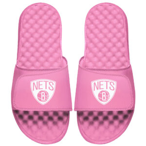 Youth ISlide Pink Brooklyn Nets Primary Logo Slide Sandals