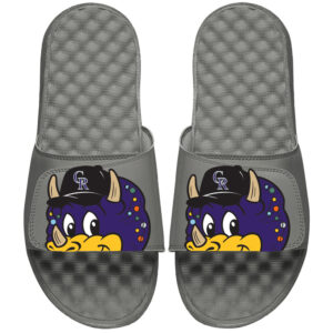 Men's ISlide Gray Colorado Rockies Mascot Slide Sandals