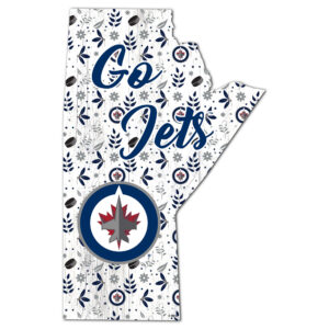 Winnipeg Jets 12'' Floral State Sign