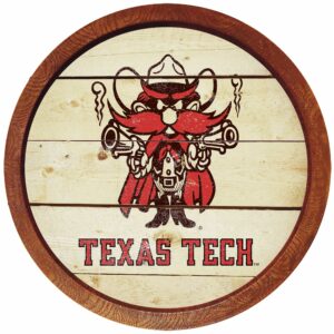 Texas Tech Red Raiders 21'' x 21'' Weathered Mascot Faux Barrel Top Sign