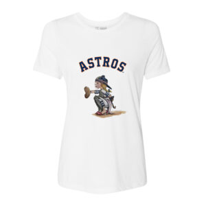 Women's Tiny Turnip White Houston Astros Kate the Catcher T-Shirt