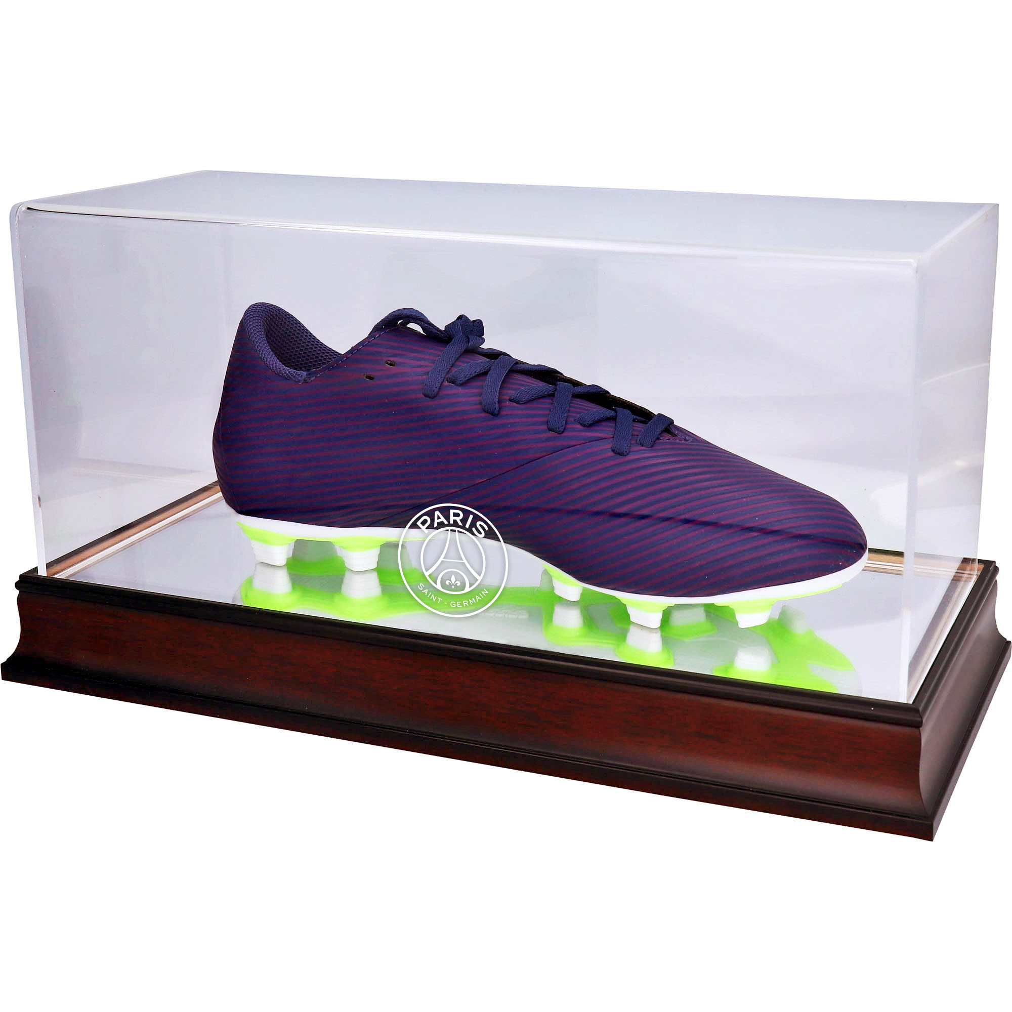 Paris Saint-Germain Mahogany Team Logo Soccer Cleat Display Case