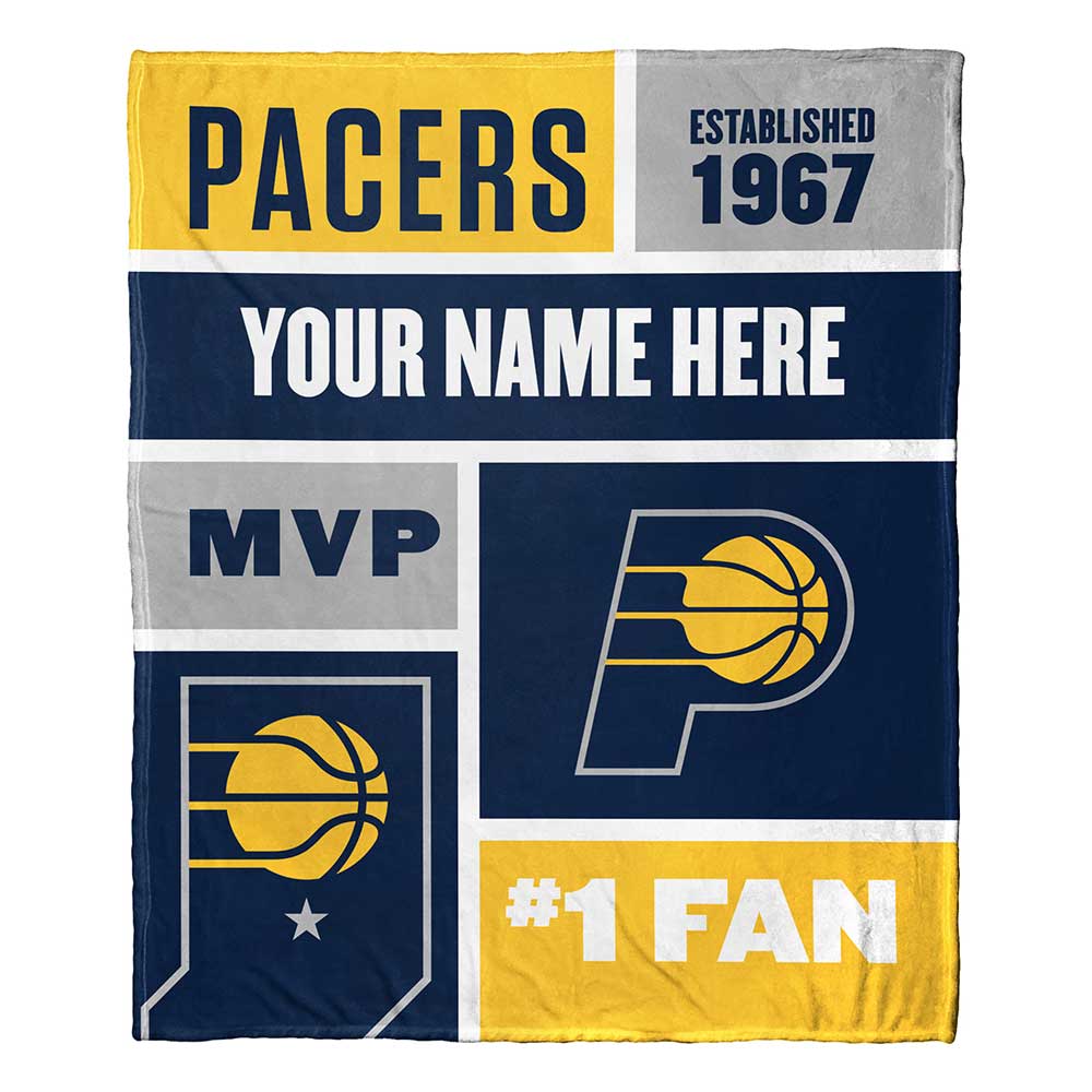 The Northwest Group Indiana Pacers 50'' x 60'' Colorblock Personalized Silk Touch Throw