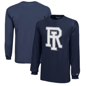 Youth Champion Navy Rhode Island Rams Jersey Long Sleeve T-Shirt
