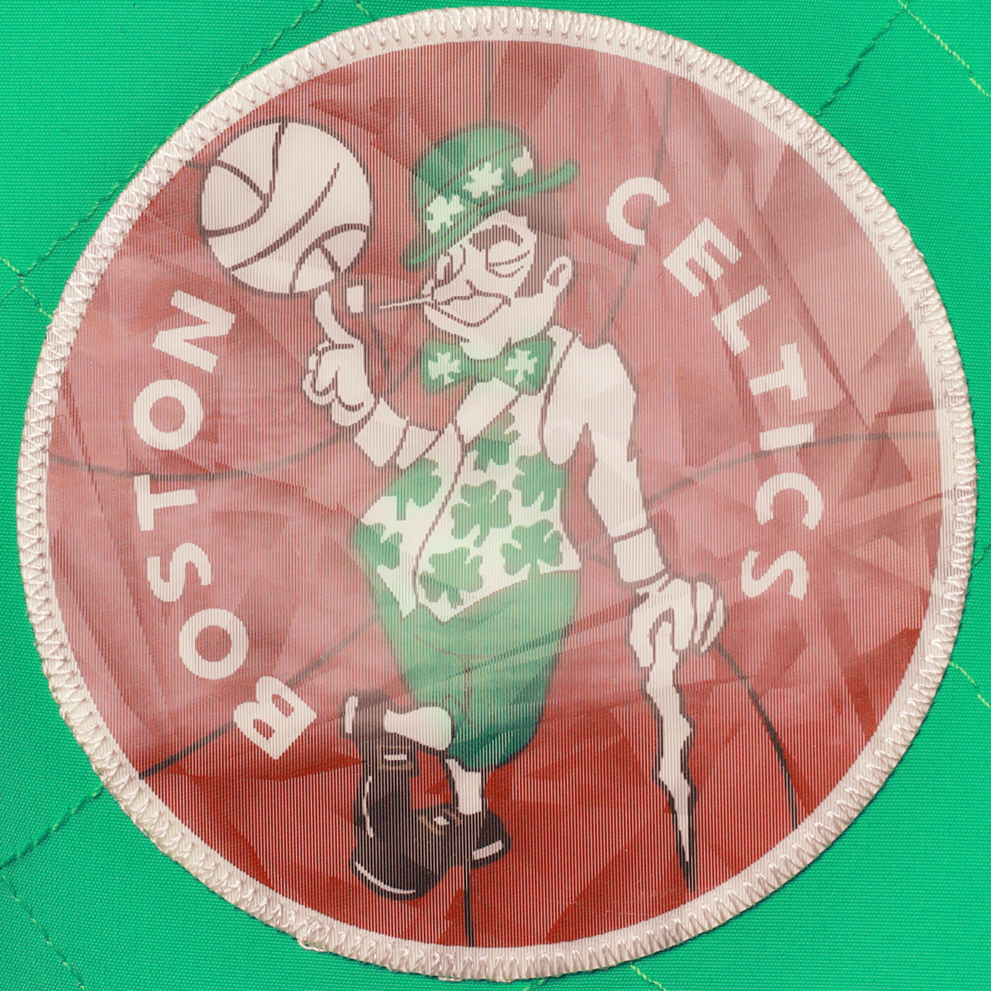 Men's Boston Celtics Kelly Green Mitchell & Ness Hardwood Classics 75th Anniversary Authentic Warmup Full-Snap Jacket - Image 9