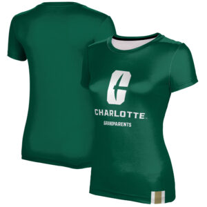 Women's Green Charlotte 49ers Grandparent T-Shirt