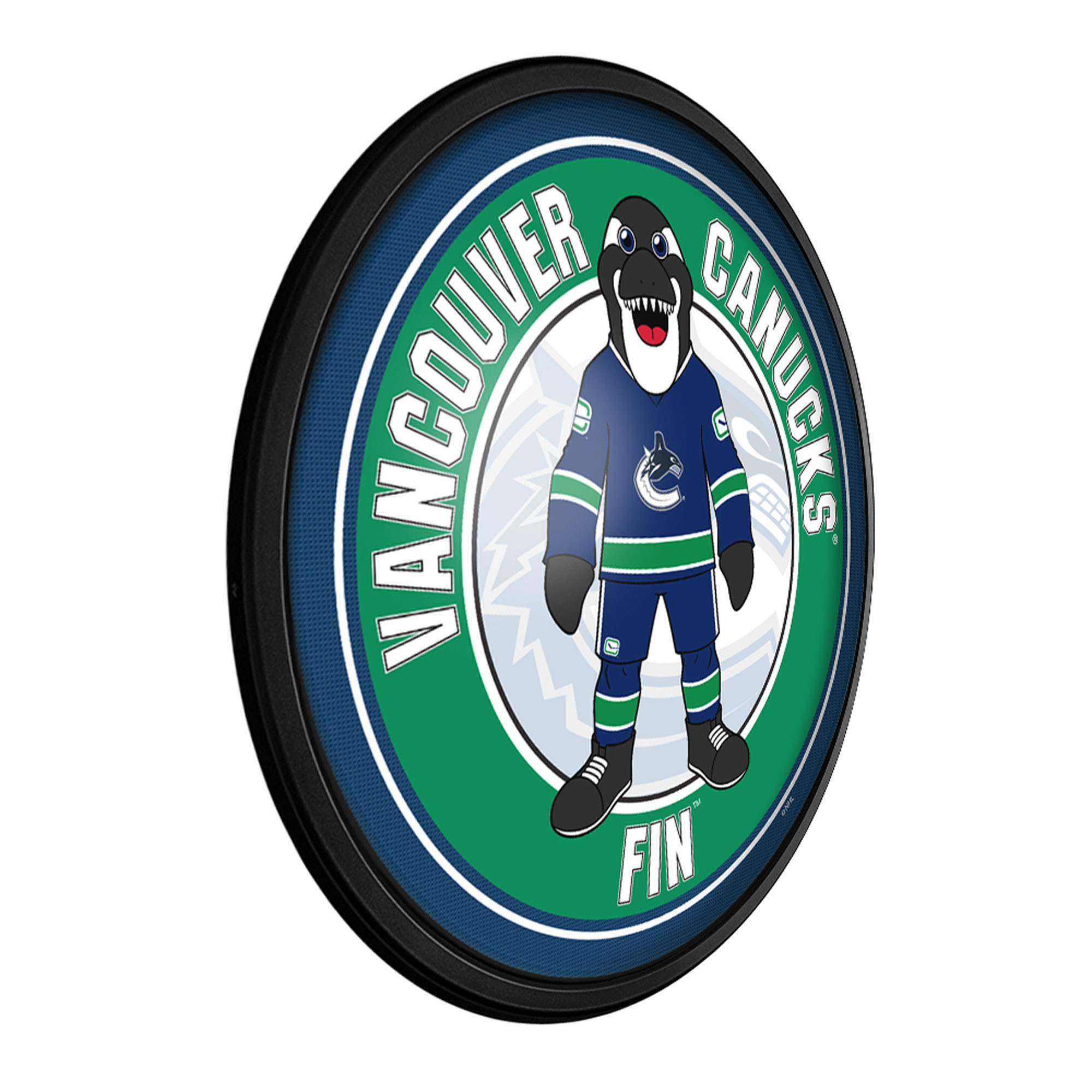 Vancouver Canucks Mascot 18'' Round Slimline Illuminated Wall Sign - Image 3