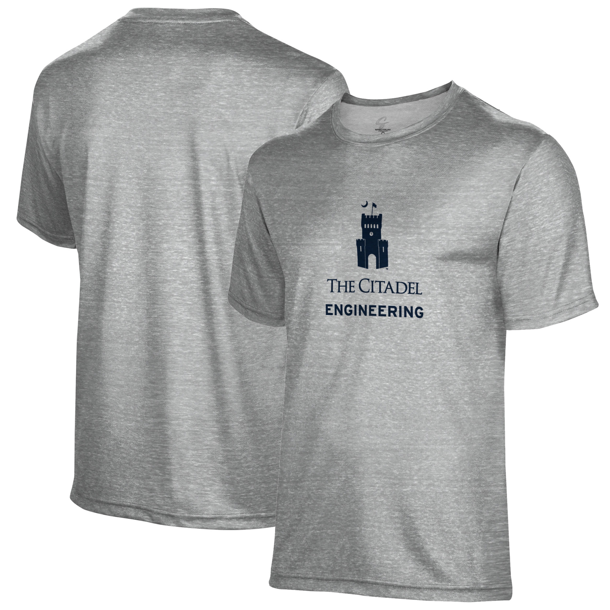 Men's Gray Citadel Bulldogs Engineering Name Drop T-Shirt