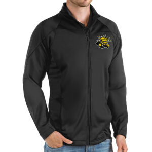 Men's Antigua Black Wichita State Shockers Links Full-Zip Golf Jacket