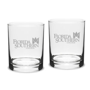 Florida Southern Moccasins 14oz. 2-Piece Classic Double Old-Fashioned Glass Set