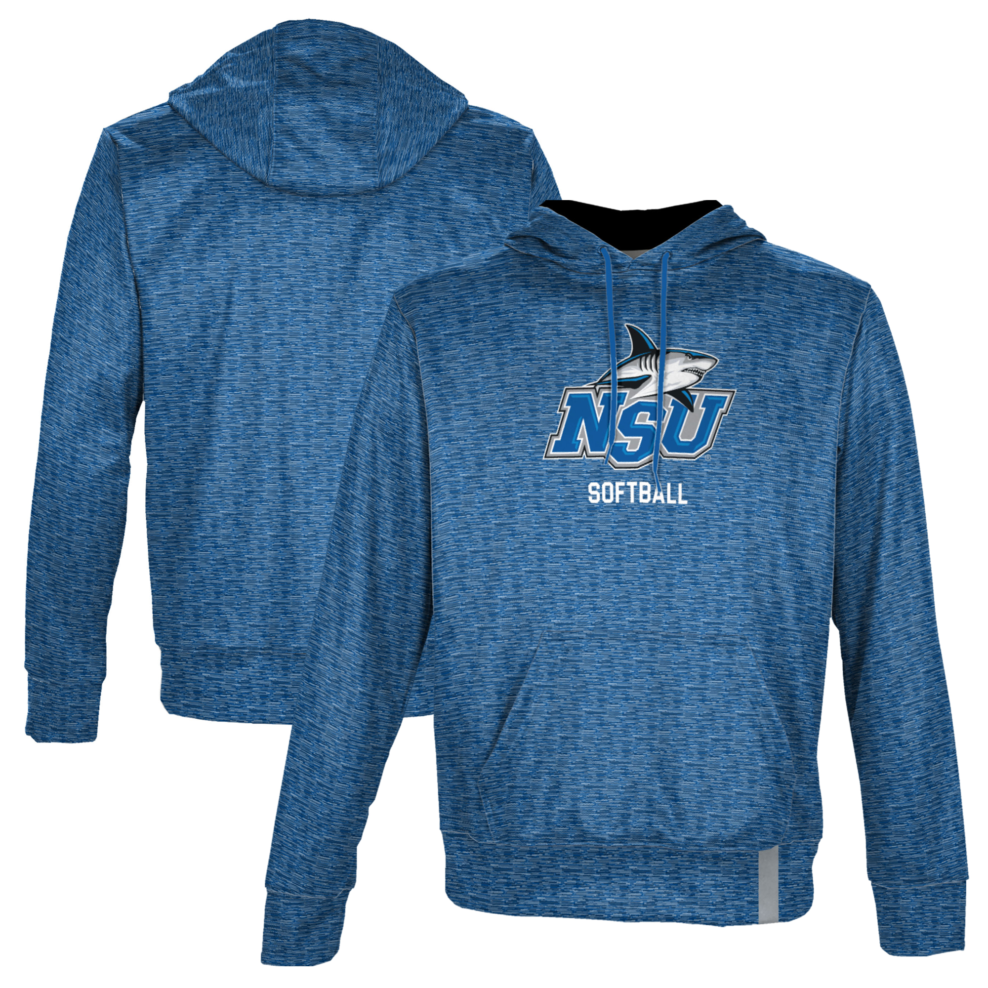 Men's ProSphere Navy Nova Southeastern Sharks Softball Name Drop Pullover Hoodie