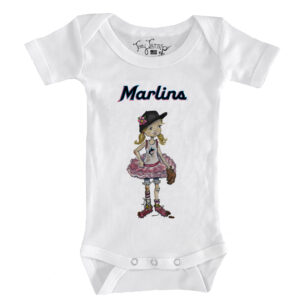 Infant Tiny Turnip White Miami Marlins Baseball Babes Bodysuit