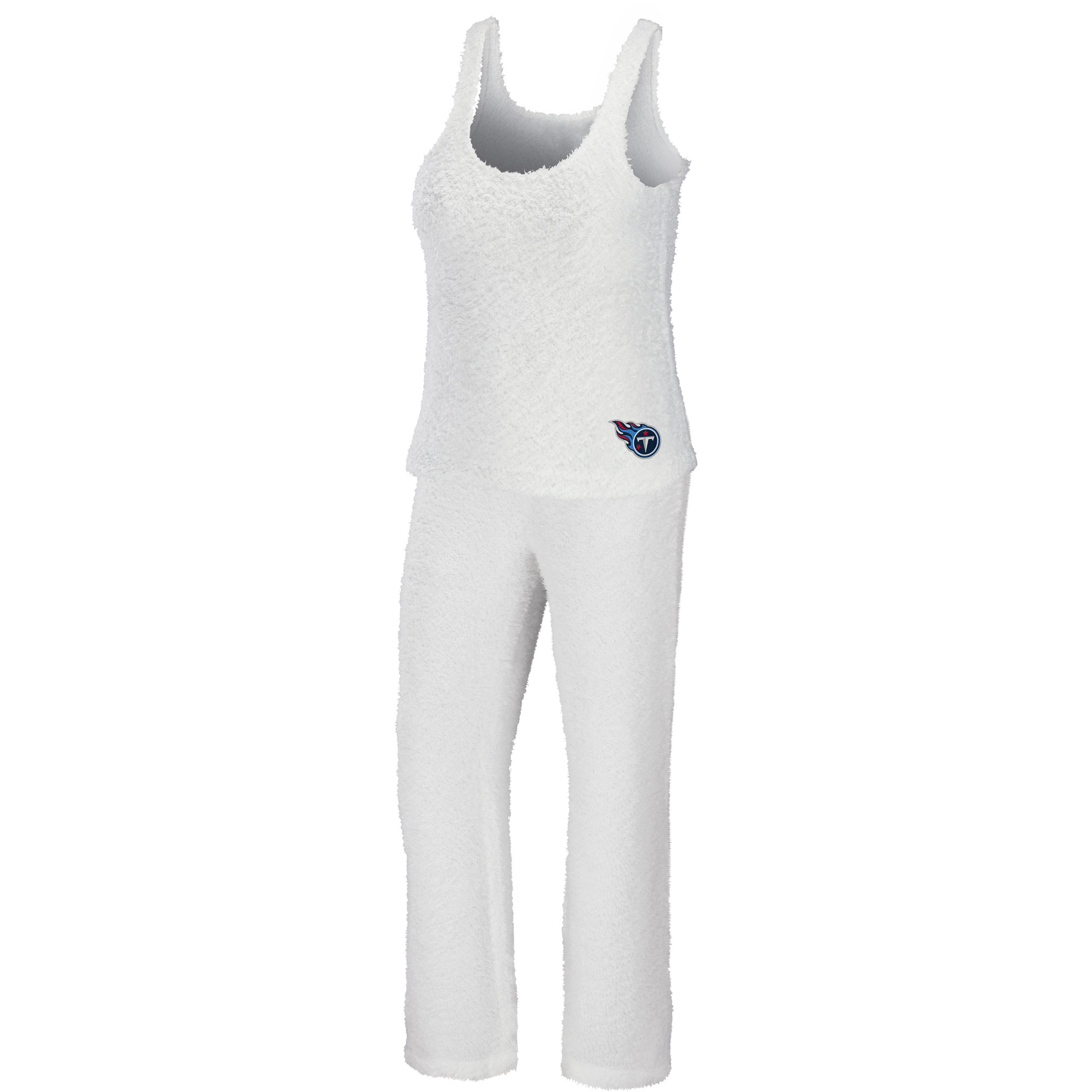 Women's WEAR by Erin Andrews Cream Tennessee Titans Cozy Scoop Neck Tank Top & Pants Sleep Set - Image 7