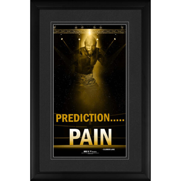 Clubber Lang Rocky III Framed 10'' x 18'' ''Prediction Pain'' Movie Quote Pano