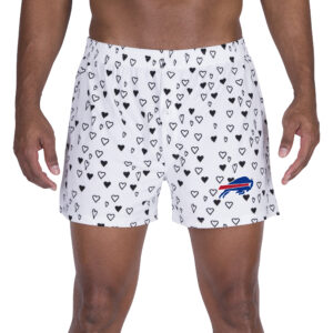 Men's Concepts Sport White Buffalo Bills Epiphany Allover Print Boxer Shorts