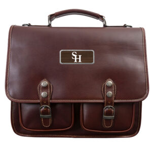 Brown Sam Houston State Bearkats Logo Plate Sabino Briefcase