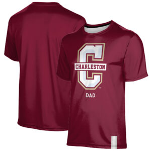 Men's ProSphere Maroon Charleston Cougars Dad Logo Stripe T-Shirt