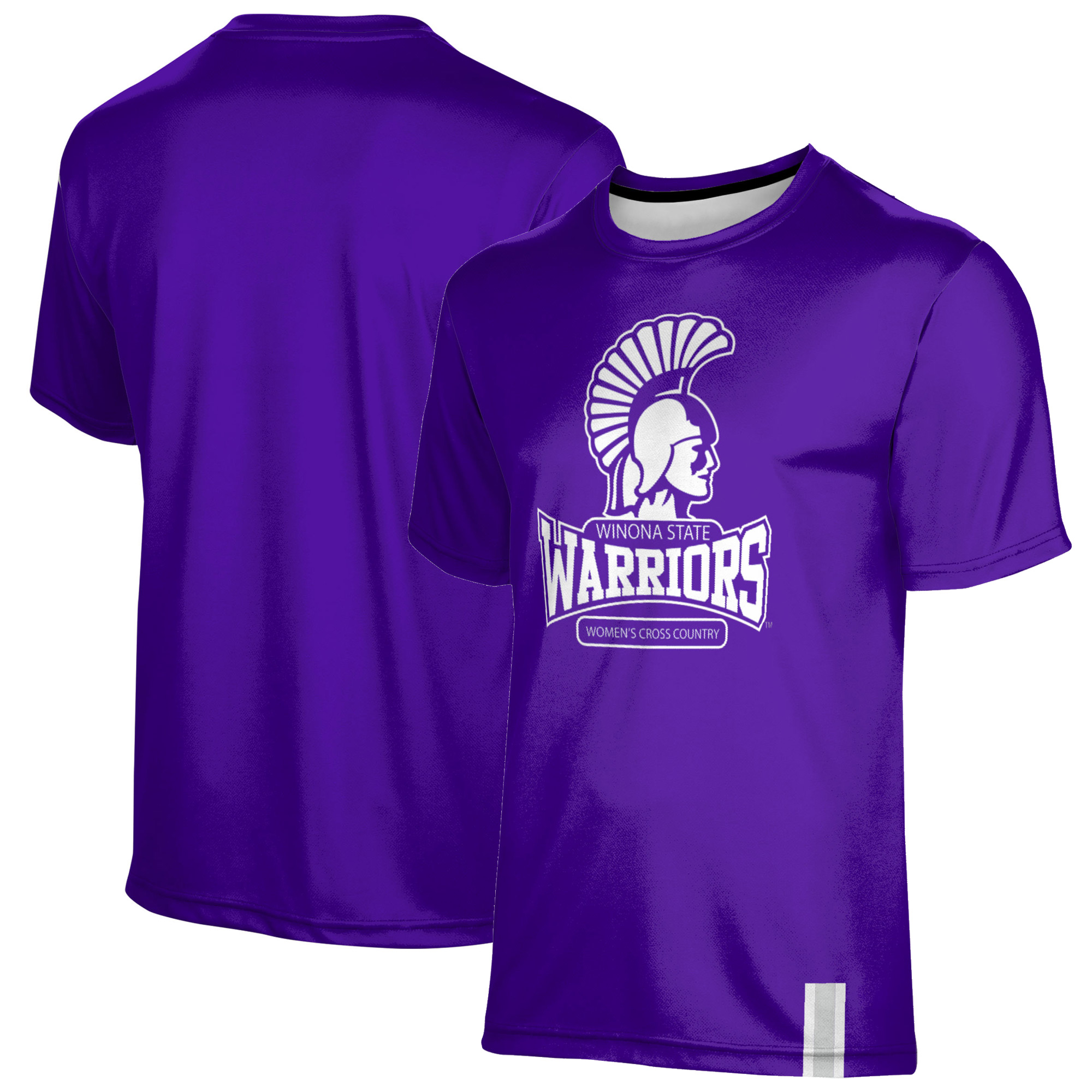 Men's ProSphere Purple Winona State Warriors Women's Cross Country Logo Stripe T-Shirt