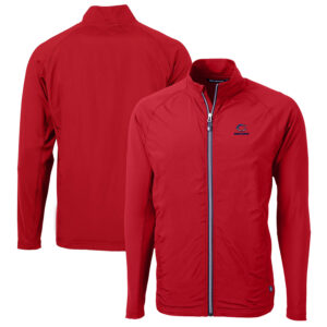 Men's Cutter & Buck Red Chicago Bears Adapt Eco Knit Full-Zip Jacket