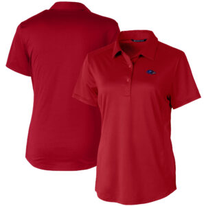 Women's Cutter & Buck Cardinal Baltimore Ravens Americana Prospect Textured Stretch Polo