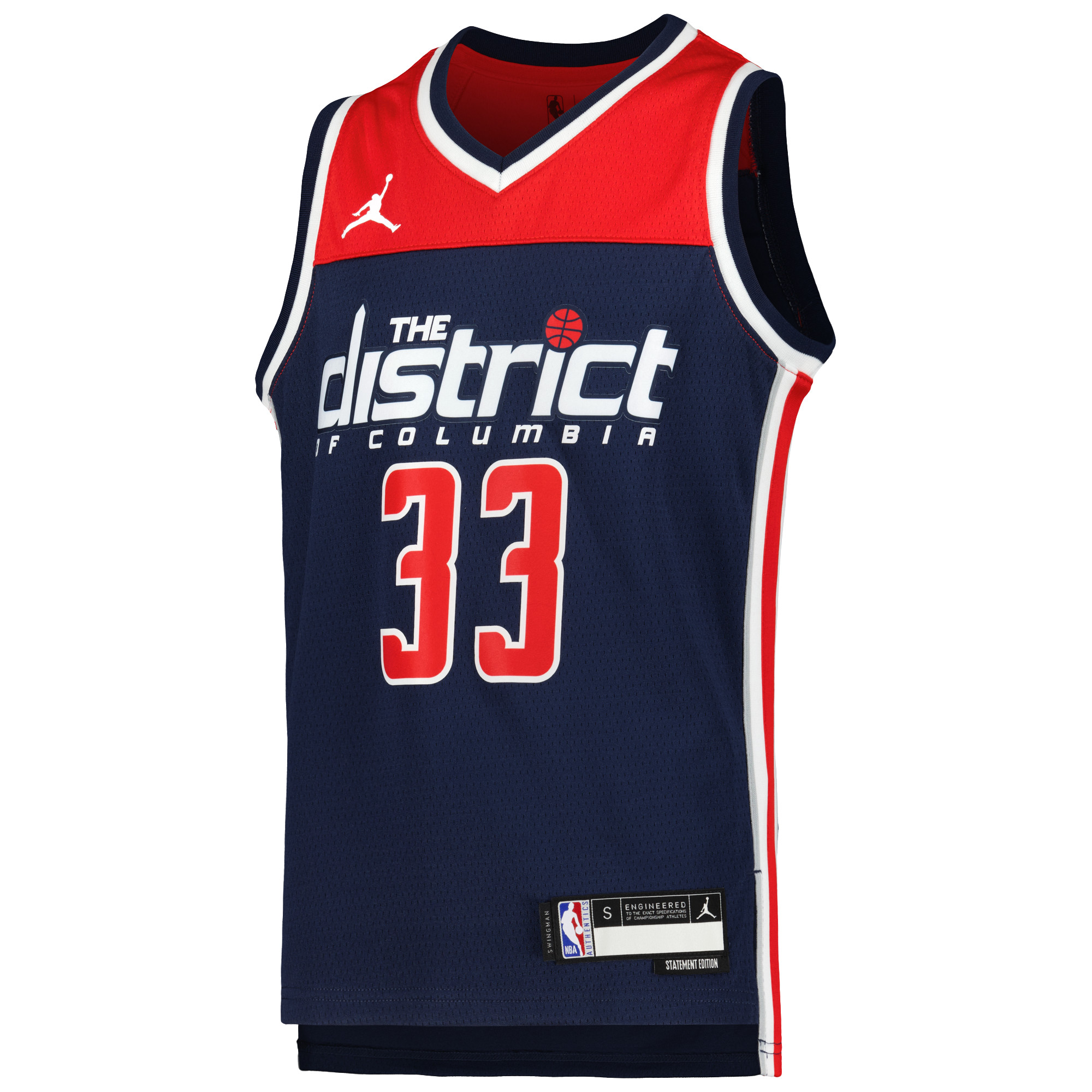 Youth Jordan Brand Kyle Kuzma Navy Washington Wizards Swingman Jersey - Statement Edition - Image 3