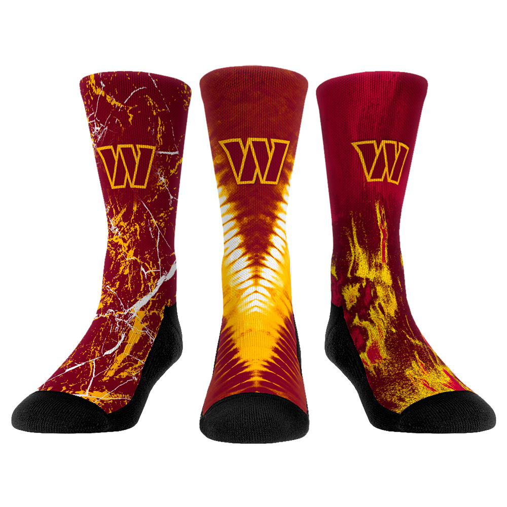 Youth Rock Em Socks Washington Commanders 3-Pack Crew Socks Set - Image 2