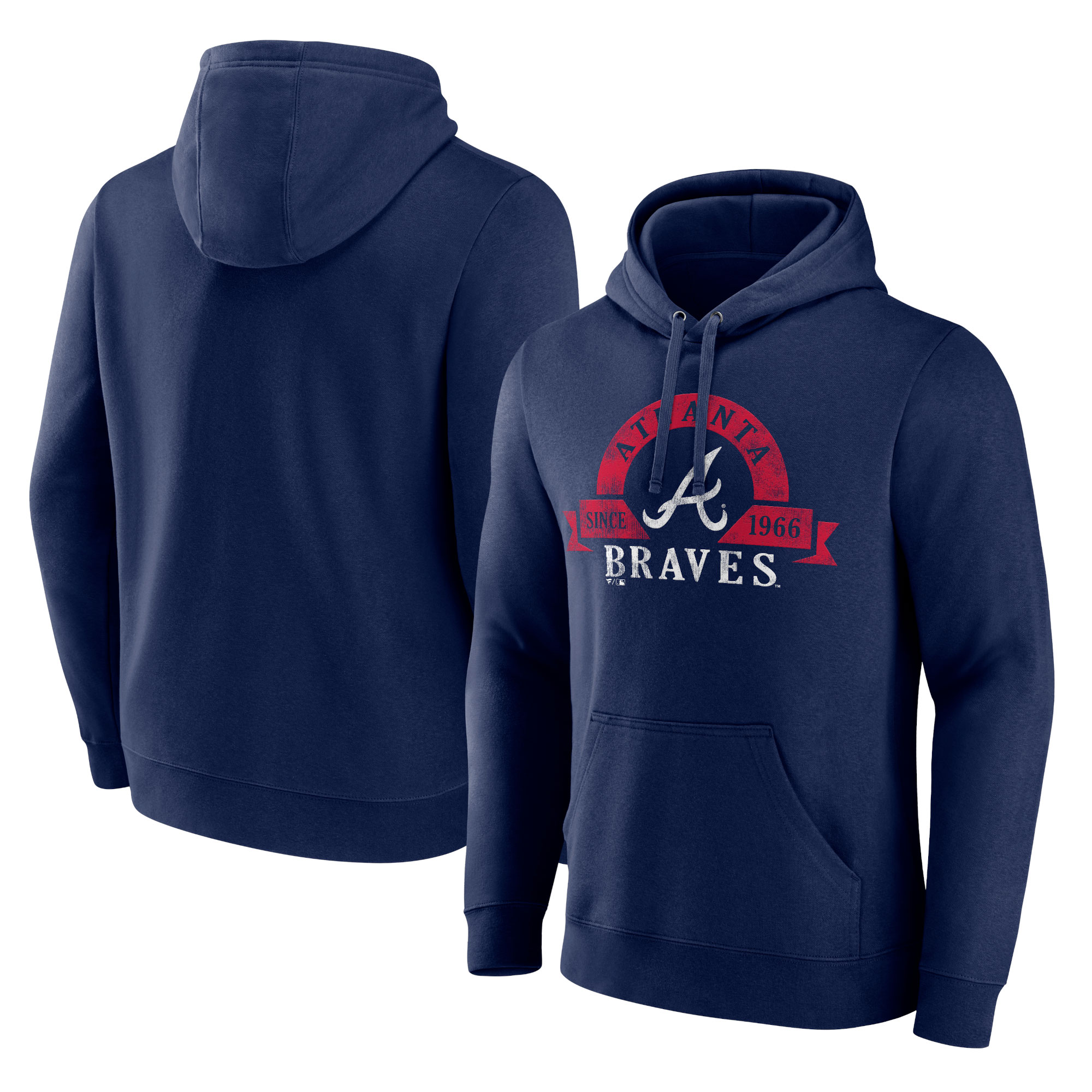 Men's Fanatics Navy Atlanta Braves Big & Tall Utility Pullover Hoodie