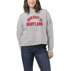 Women's League Collegiate Wear Heather Gray Maryland Terrapins 1636 Boxy Sweatshirt