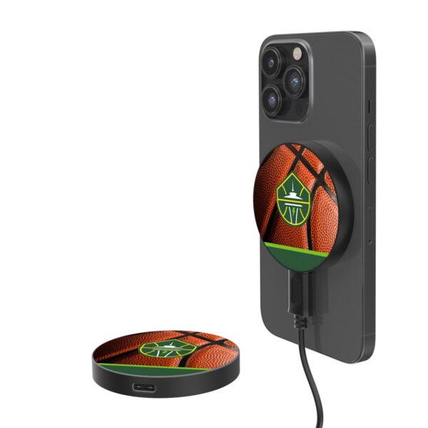Seattle Storm Basketball Design 10-Watt Wireless Magnetic Charger