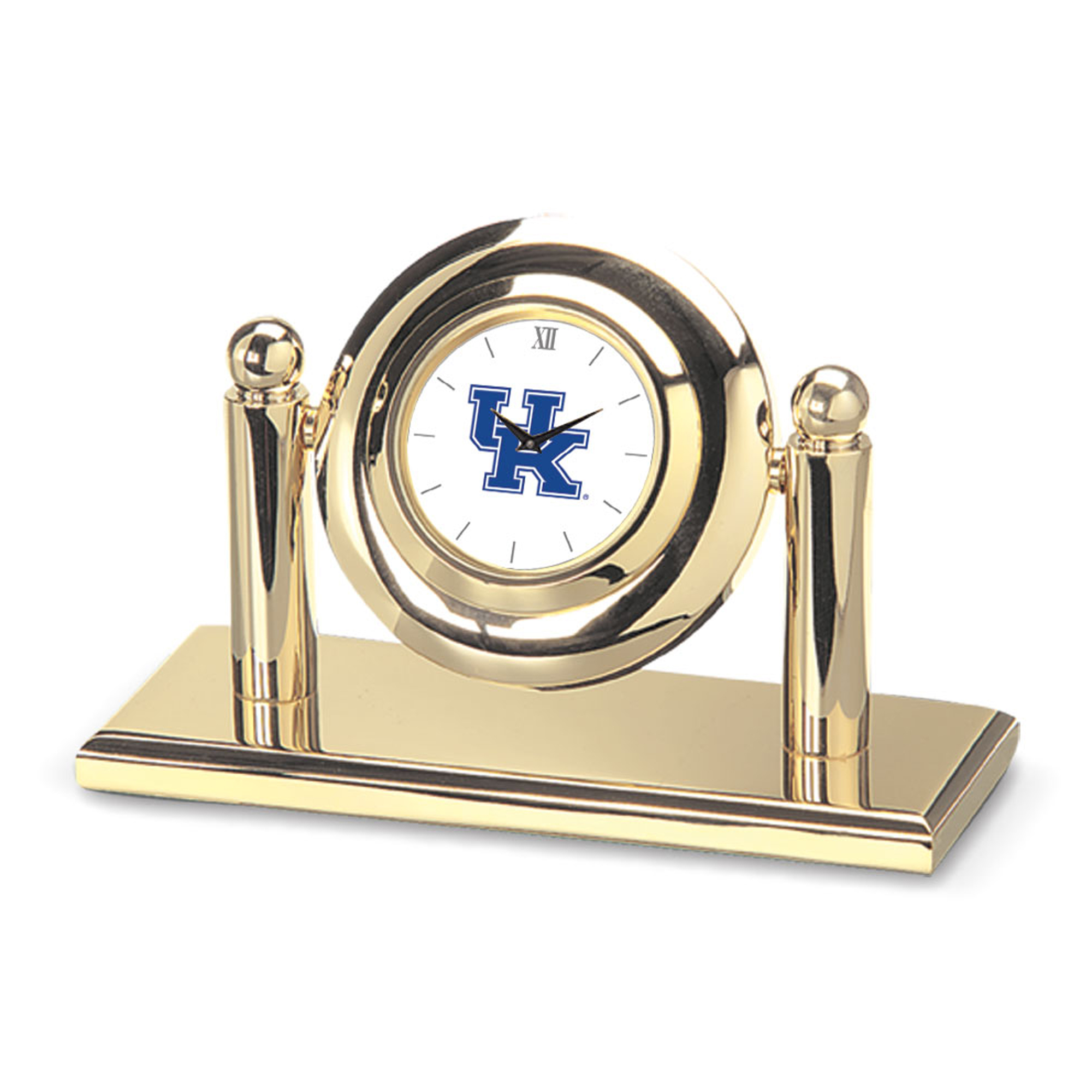 Gold Kentucky Wildcats Team Logo Arcade Desk Clock