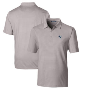 Men's Cutter & Buck Gray Indianapolis Colts Throwback Logo Big & Tall Forge Pencil Stripe Stretch Polo
