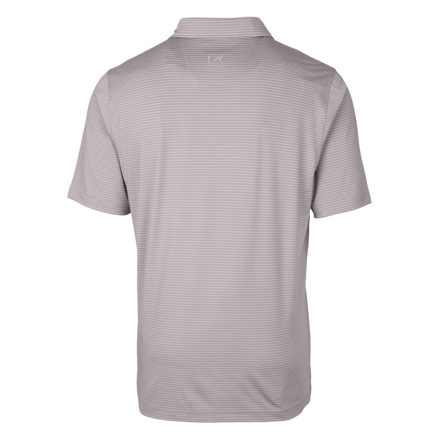 Men's Cutter & Buck Gray Buffalo Bills Throwback Logo Forge Pencil Stripe Stretch Polo - Image 8