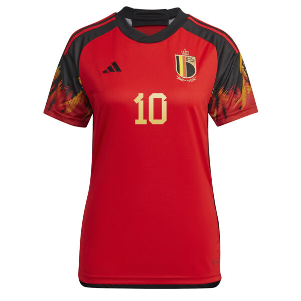 Women's adidas Eden Hazard Red Belgium National Team 2022/23 Home Replica Jersey - Image 3