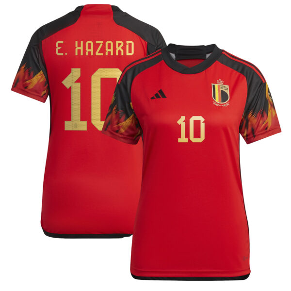 Women's adidas Eden Hazard Red Belgium National Team 2022/23 Home Replica Jersey