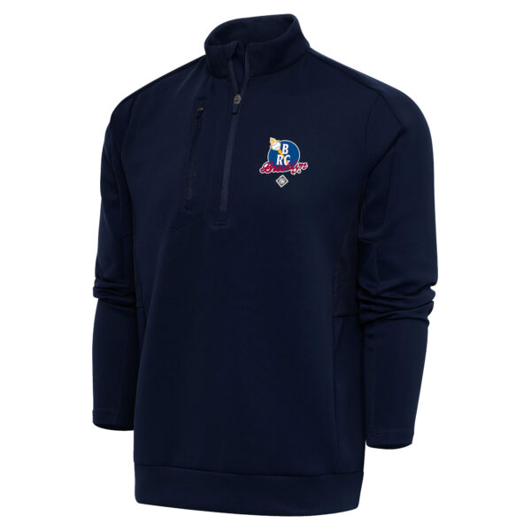 Men's Antigua Navy Brooklyn Royal Giants Big & Tall Generation Quarter-Zip Pullover Top