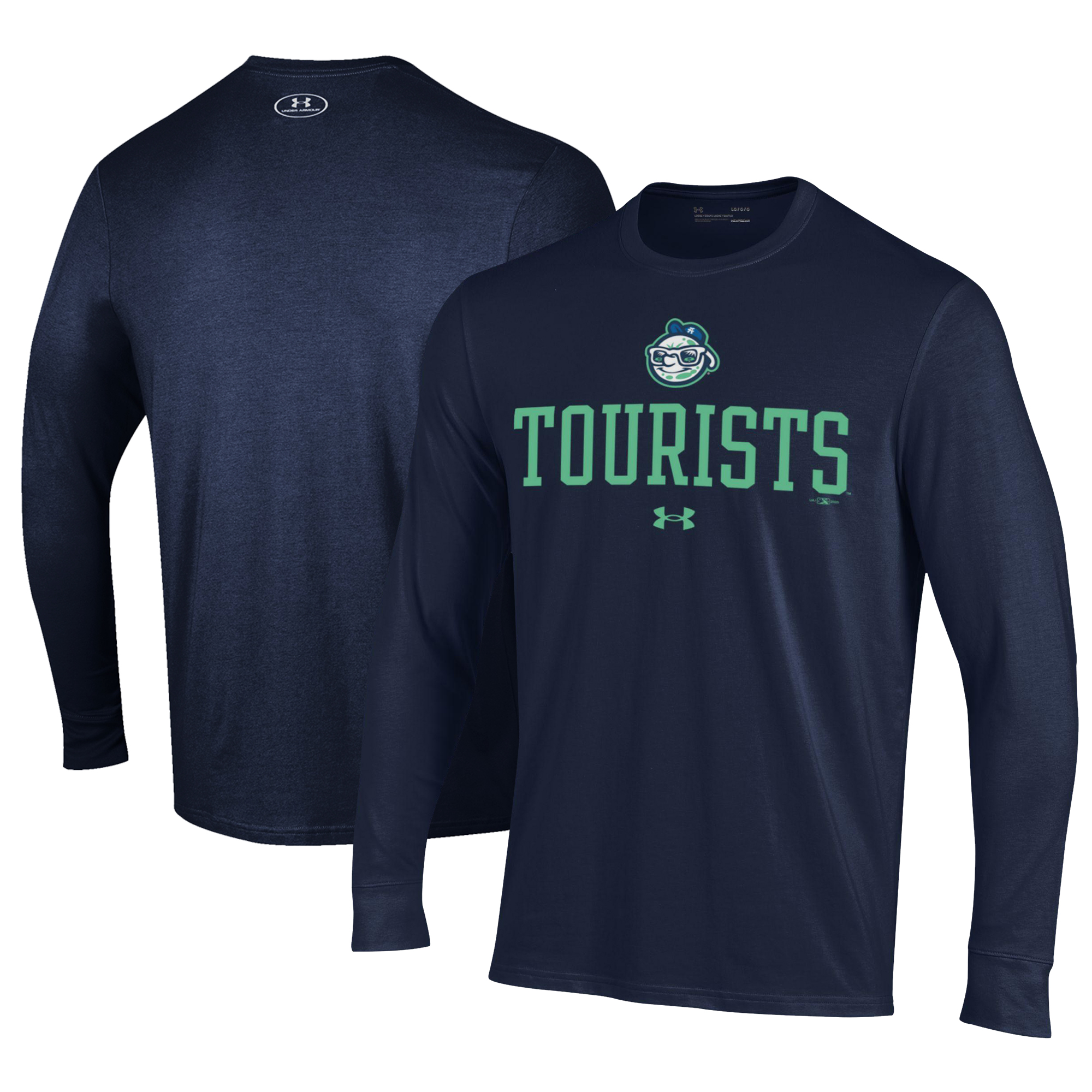 Men's Under Armour Navy Asheville Tourists Performance Long Sleeve T-Shirt - Image 5