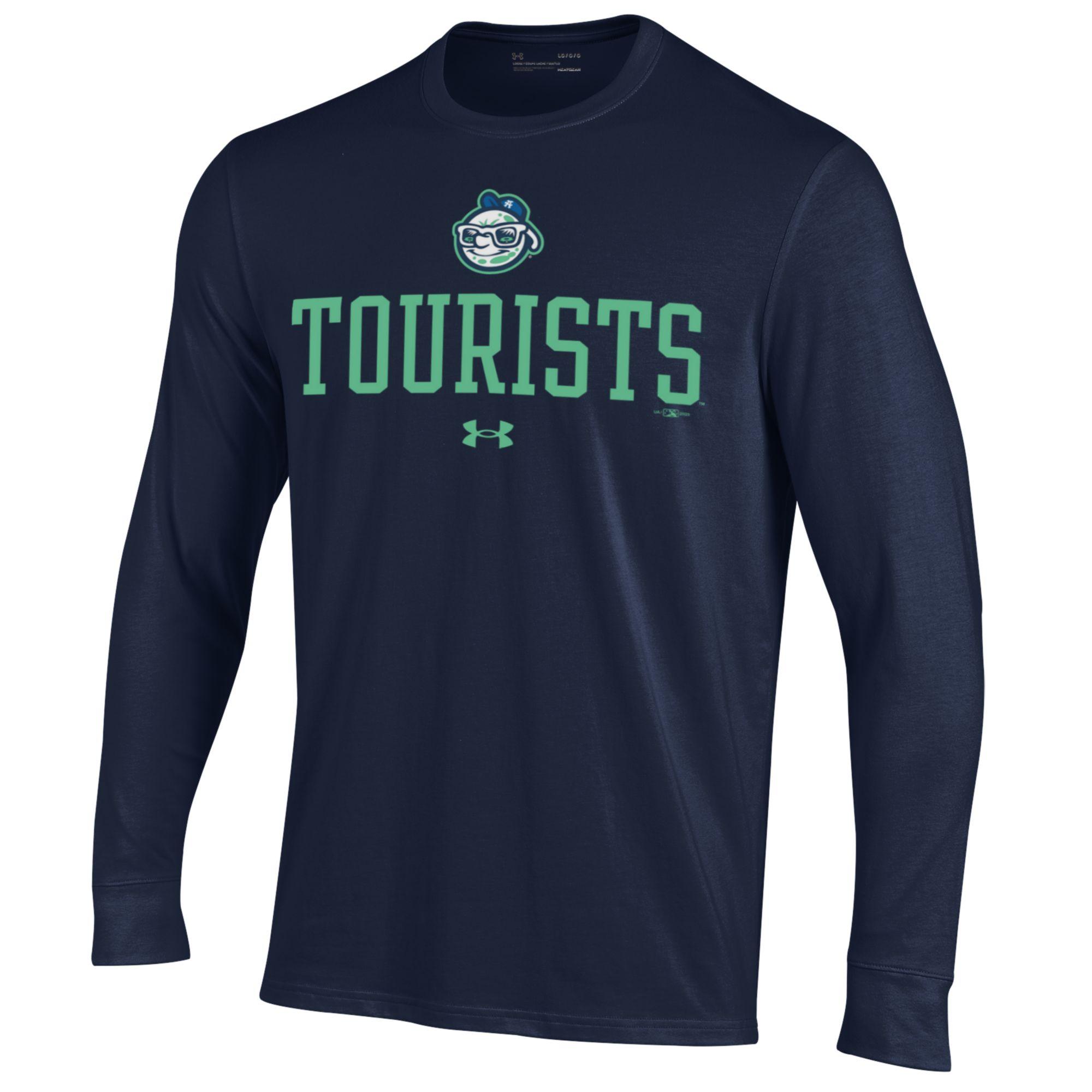 Men's Under Armour Navy Asheville Tourists Performance Long Sleeve T-Shirt - Image 3