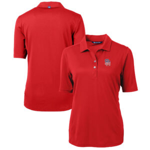 Women's Cutter & Buck Red San Diego Padres Americana Logo DryTec Virtue Eco Pique Recycled Polo