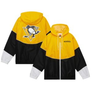 Pittsburgh Penguins NHL Home Team Lightweight Jacket Windbreaker By Mitchell & Ness - Mens