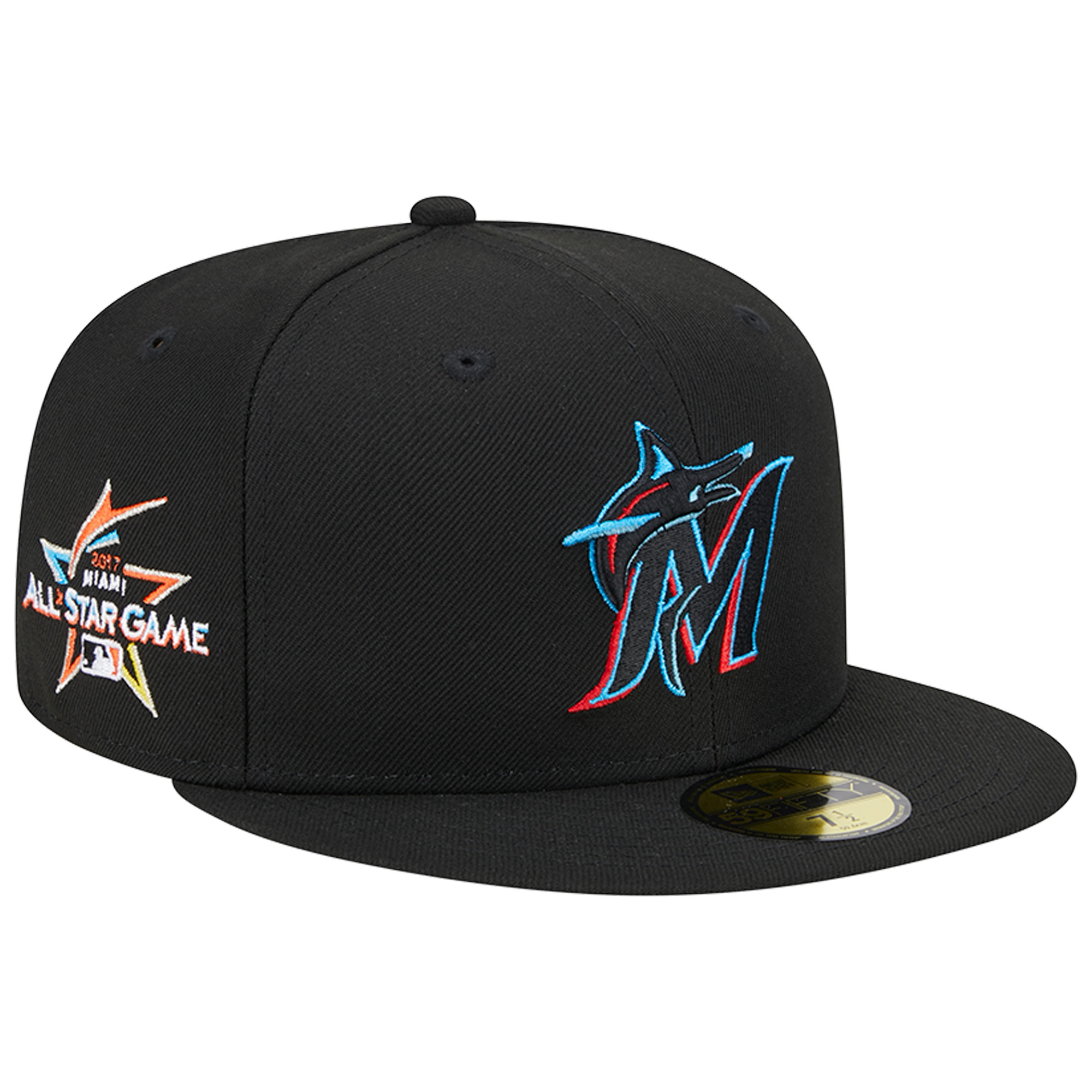 Men's New Era Black Miami Marlins 2017 MLB All-Star Game Team Color 59FIFTY Fitted Hat