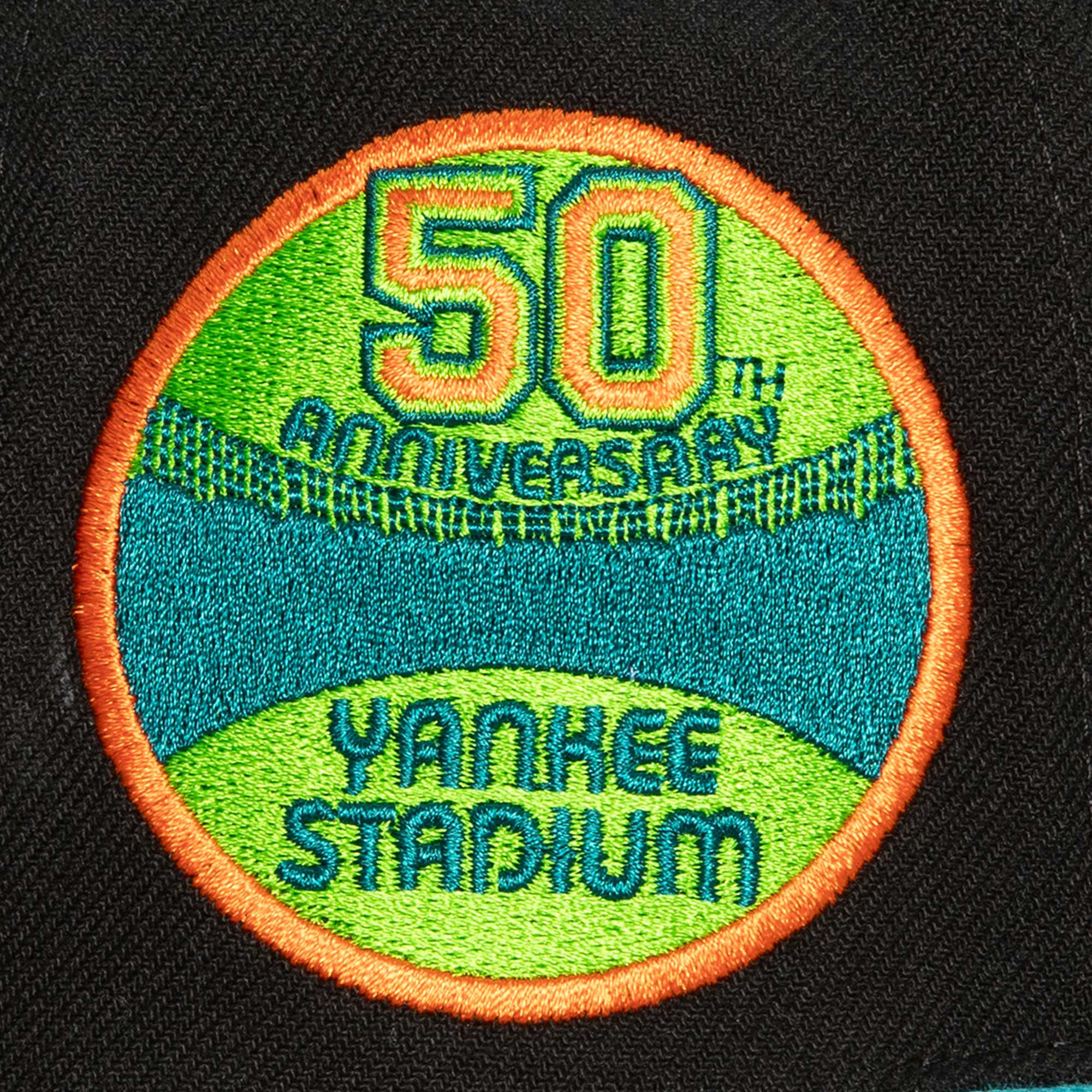 Men's Mitchell & Ness Black/Teal New York Yankees Citrus Cooler Snapback Hat - Image 9