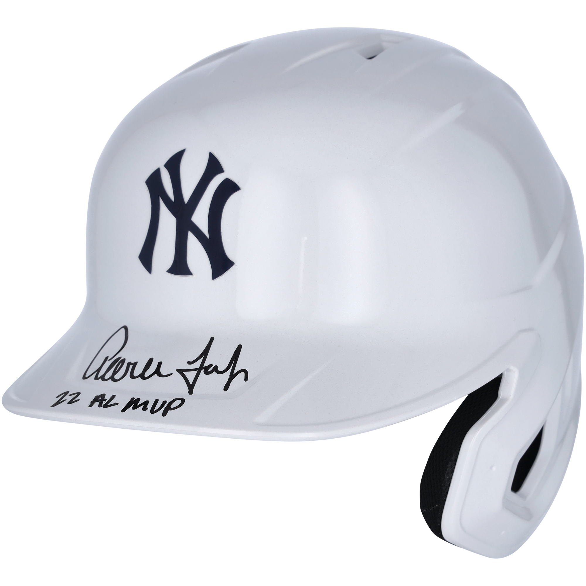 Aaron Judge New York Yankees Autographed Alternate Chrome Rawlings Mach Pro Replica Batting Helmet with "22 AL MVP" Inscription - Fanatics Exclusive
